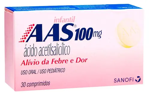 AAS INFANTIL 100MG 30 COMPRIMIDOS SANOFI ACIDO ACETILSALICILICO