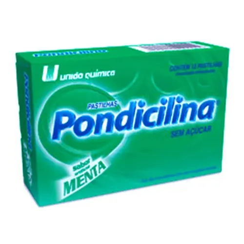 PONDICILINA MENTA 12PAST SEM ACUCAR CETALCONIO CLORETO + CETILPIRIDINIO CLORETO