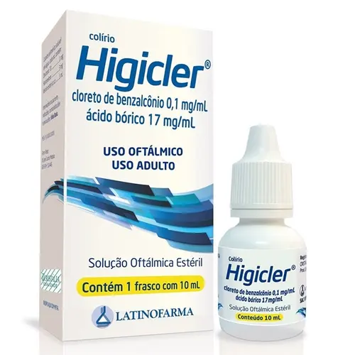HIGICLER 0,1MG+17MG/ML 10ML SOLUCAO OFTALMICA ACIDO BORICO + BENZALCONIO CLORETO