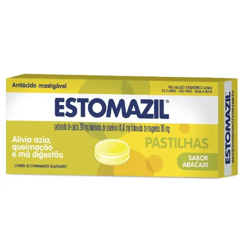 ESTOMAZIL ABACAXI 20 COMPRIMIDOS MASTIGAVEIS