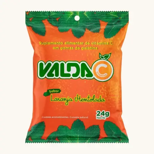 PASTILHA VALDA VITAMINA C LARANJA SACHE 24GR