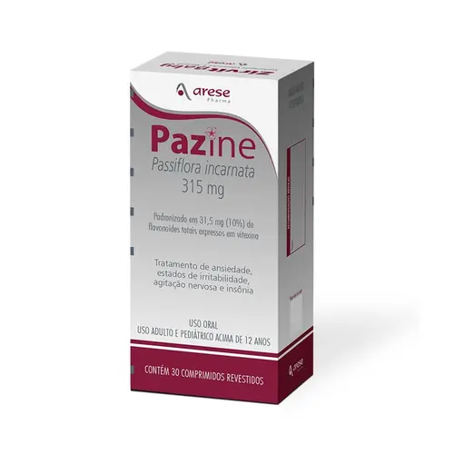 PAZINE 315MG 30 COMPRIMIDOS PASSIFLORA INCARNATA + ASSOCIACAO