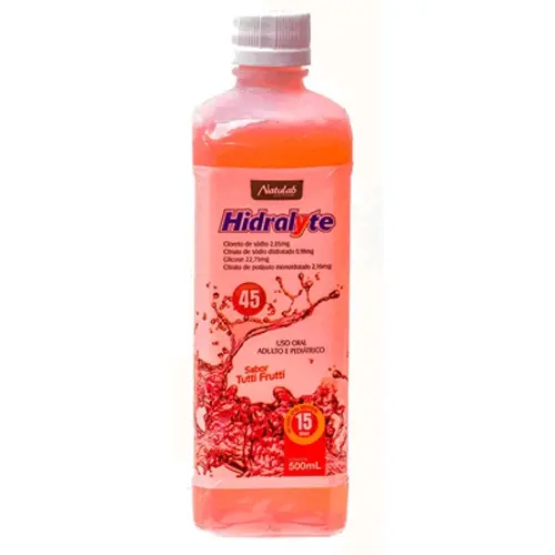 HYDRALITE TUTTI-FRUTTI 500ML SODIO CLORETO + POTASSIO CITRATO + SODIO CITRATO + GLICOSE