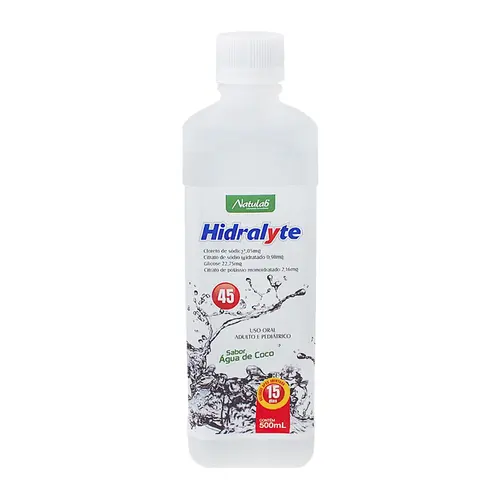 HYDRALITE AGUA DE COCO 500ML SODIO CLORETO + POTASSIO CITRATO + SODIO CITRATO + GLICOSE