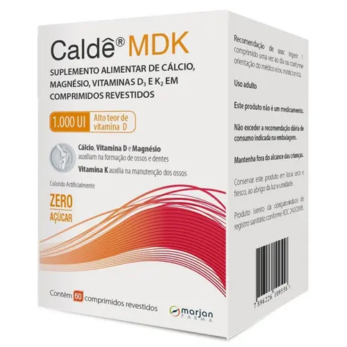 CALDE MDK 1.000UI 60 COMPRIMIDOS CALCIO + MAGNESIO + VITAMINA K2 + VITAMINA D