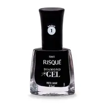 ESMALTE RISQUE DIAMOND GEL PRETO CAVIAR 9,5ML