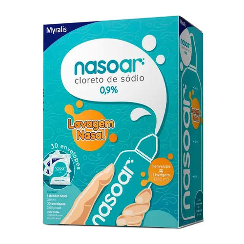 NASOAR 30 ENVELOPES + LAVADOR NASAL 240ML SODIO CLORETO