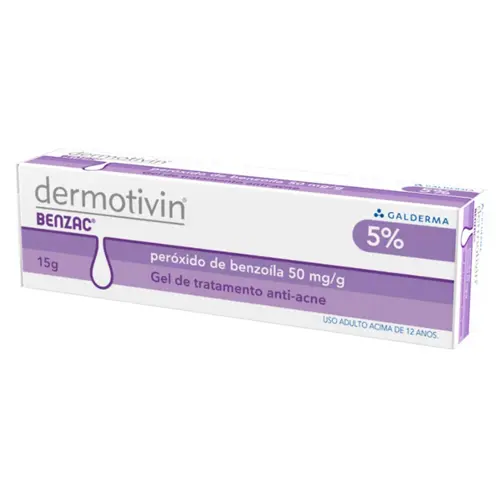 DERMOTIVIN BENZAC 5% 15MG BENZOILA PEROXIDO