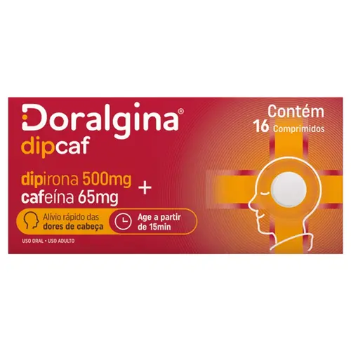 DORALGINA DIPCAF 500MG+65MG 16 COMPRIMIDOS NEO QUIMICA DIPIRONA + CAFEINA