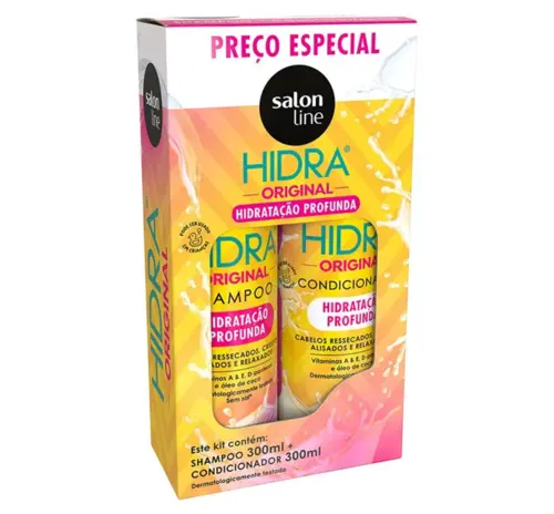 KIT SALON LINE SHAMPOO + CONDICIONADOR HIDRA ORIGINAL 300ML