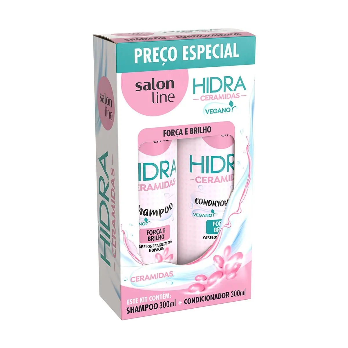 KIT SALON LINE SHAMPOO + CONDICIONADOR CERAMIDAS 200ML