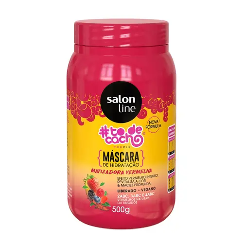 MASCARA SALON LINE TO DE CACHO MATIZADORA VERMELHA MAIONESE 500GR
