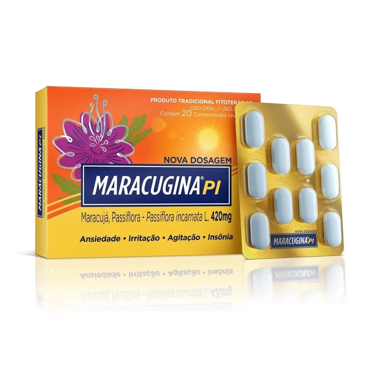 MARACUGINA PI 420MG 20 COMPRIMIDOS PASSIFLORA INCARNATA + ASSOCIACAO