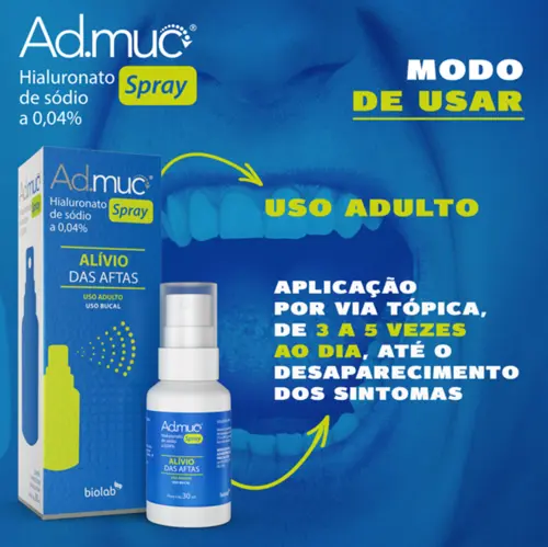 AD-MUC HIDRATANTE BUCAL SPRAY 30ML HIALURONATO DE SODIO