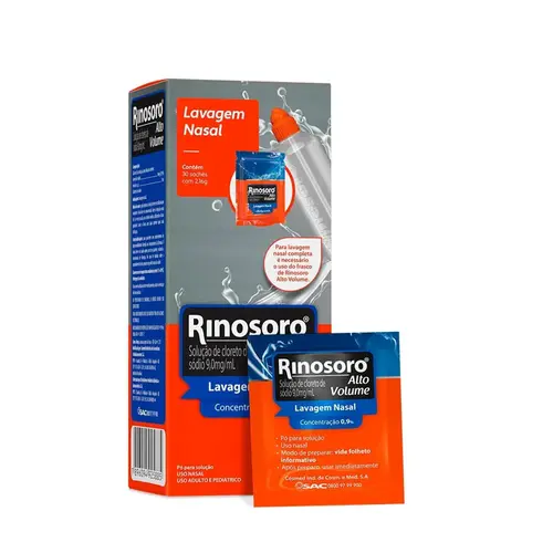 RINOSORO ALTO VOLUME 30 SACHES SODIO CLORETO