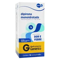 DIPIRONA 1GR 10 COMPRIMIDOS GENERICO EMS DIPIRONA MONOIDRATADA
