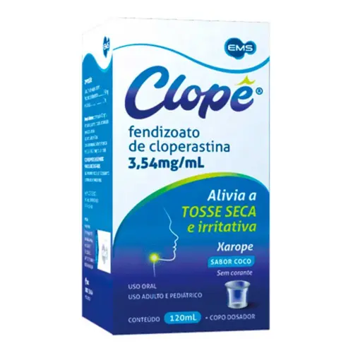 CLOPE 3,54MG 120ML SABOR COCO CLOPERASTINA