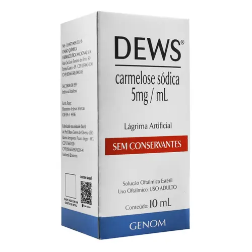 DEWS 5MG SOLUCAO OFTALMICA 10ML CARMELOSE SODICA