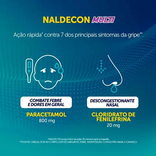 NALDECON MULTI 16 COMPRIMIDOS PARACETAMOL + FENILEFRINA