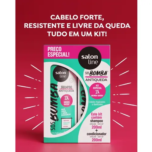KIT SALON LINE SHAMPOO + CONDICIONADOR ANTIQUEDA 200ML