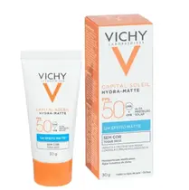 PROTETOR SOLAR VICHY CAPITAL SOLEIL HYDRA MATTE FPS50 30GR