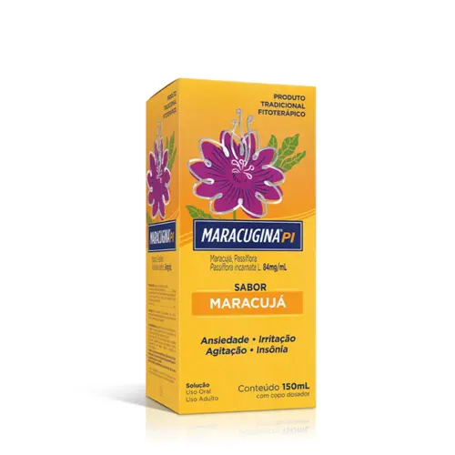MARACUGINA PI 150ML SABOR MARACUJA PASSIFLORA INCARNATA + ASSOCIACAO