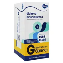 DIPIRONA 1GR 20 COMPRIMIDOS GENERICO EMS DIPIRONA MONOIDRATADA