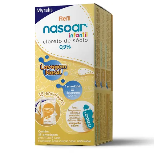 NASOAR INFANTIL 1,08GR 15 ENVELOPES SODIO CLORETO