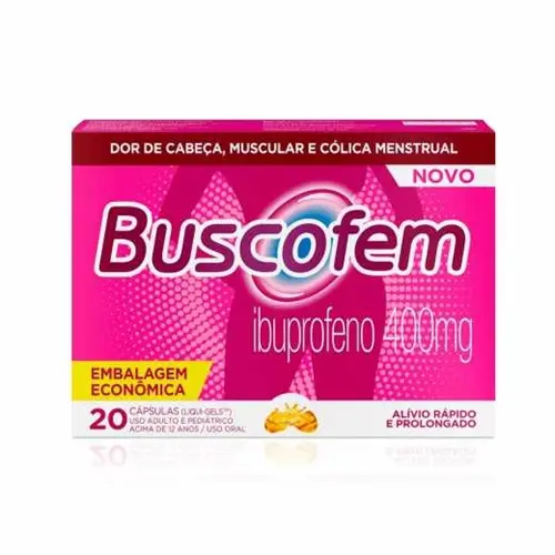 BUSCOFEM 400MG 20 CAPSULAS IBUPROFENO