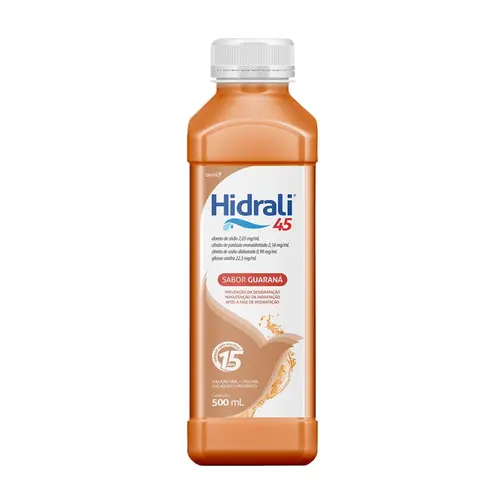 HIDRALI GUARANA 500ML SODIO CLORETO + POTASSIO CITRATO + SODIO CITRATO + GLICOSE
