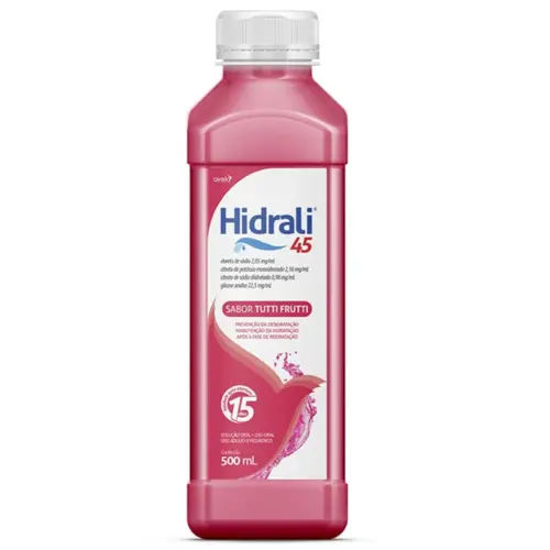 HIDRALI TUTTI FRUTTI 500ML SODIO CLORETO + POTASSIO CITRATO + SODIO CITRATO + GLICOSE