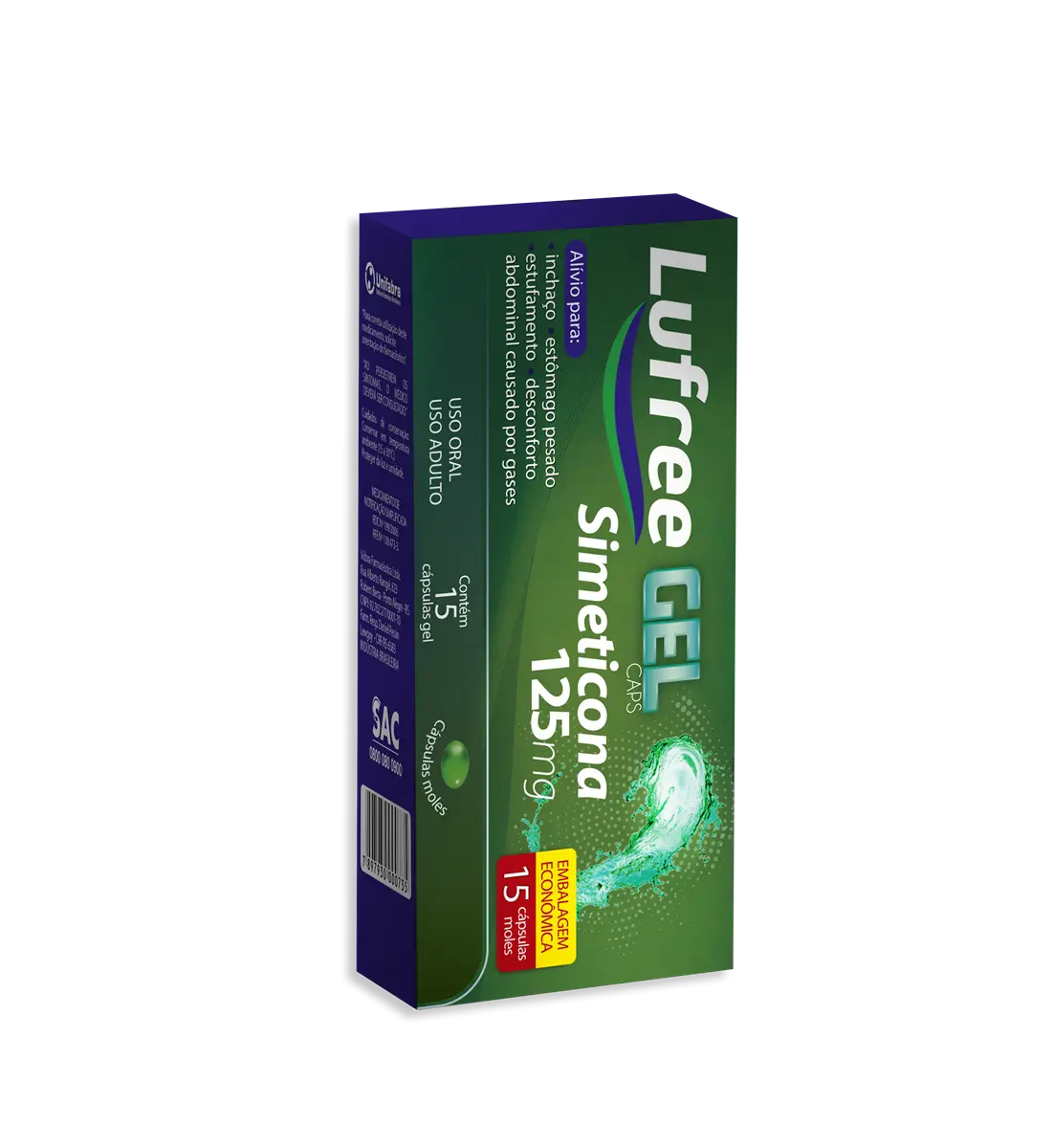 LUFREE 125MG 15 CAPSULAS SIMETICONA
