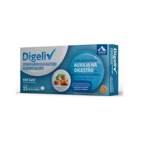 DIGELIV 15 COMPRIMIDOS ALFA GALACTOSIDASE