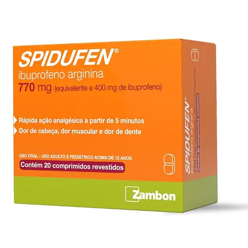 SPIDUFEN 770MG 10 COMPRIMIDOS IBUPROFENO + ARGININA