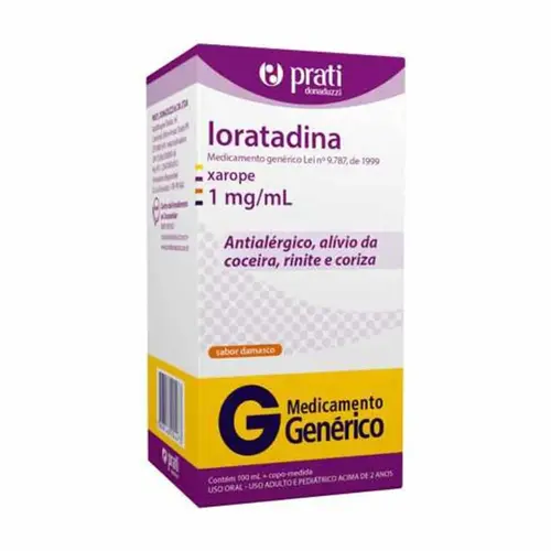 LORATADINA XAROPE 1MG/ML 100ML GENERICO PRATI DONADUZZI LORATADINA