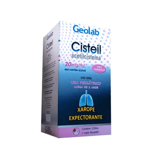 CISTEIL 20MG/ML 120ML XAROPE INFANTIL SABOR FRAMBOESA ACETILCISTEINA