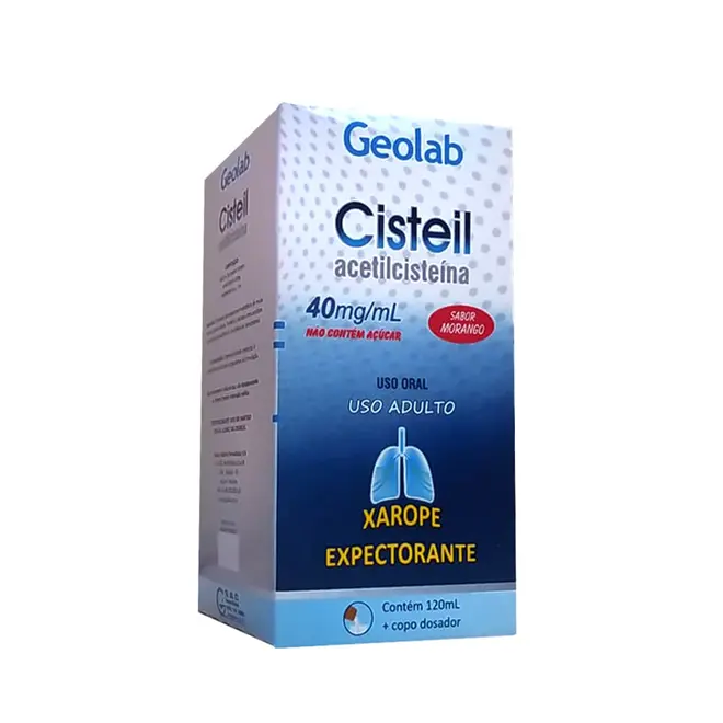 ACETILCISTEINA - CISTEIL 40MG 120ML GEOLAB - CISTEIL 40MG/ML 120ML