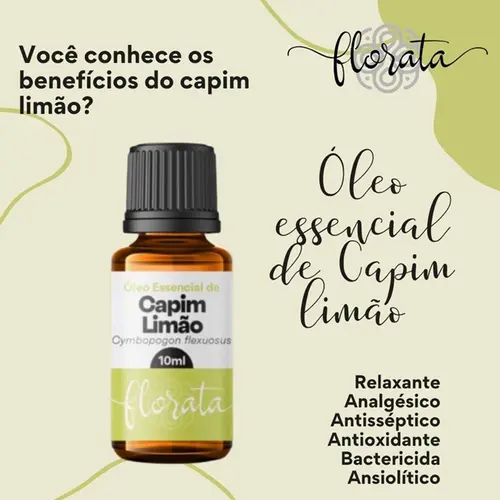 OLEO FLORATA ESSENCIAL CAPIM LIMAO 10ML