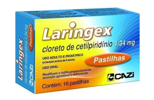 LARINGEX MENTA 1,34MG 16 PASTILHAS CETILPIRIDINIO CLORETO