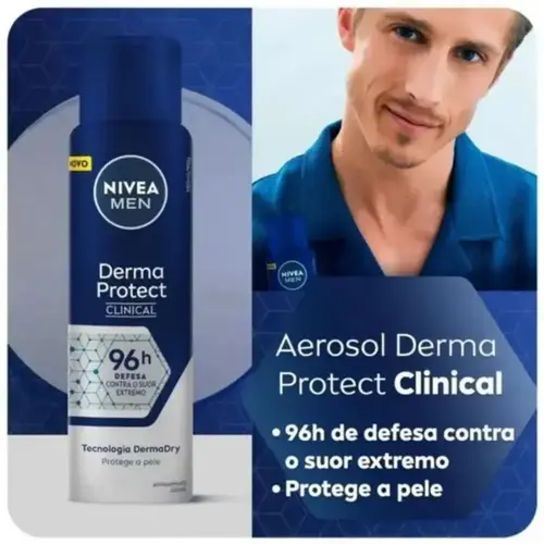 DESODORANTE NIVEA DERMA PROTECT CLINICAL MEN AEROSSOL 150ML
