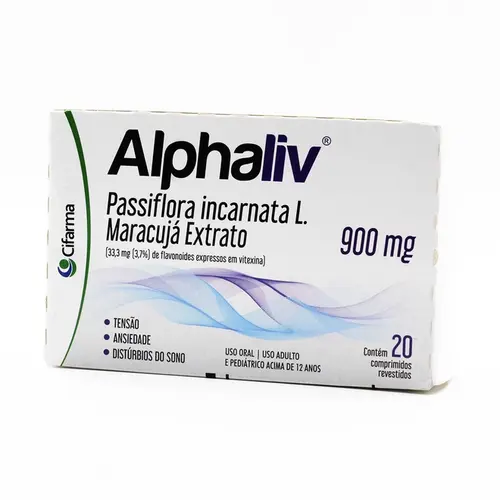 ALPHALIV 900MG 20 COMPRIMIDOS PASSIFLORA INCARNATA + ASSOCIACAO