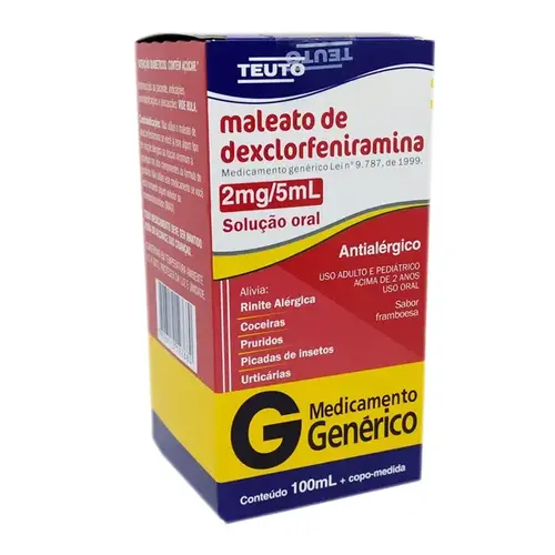 DEXCLORFENIRAMINA 0,4MG/ML 100ML GENERICO TEUTO DEXCLORFENIRAMINA