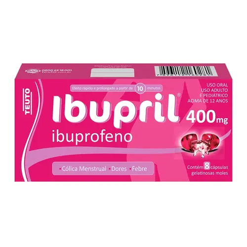 IBUPRIL 400MG 8 CAPSULAS IBUPROFENO