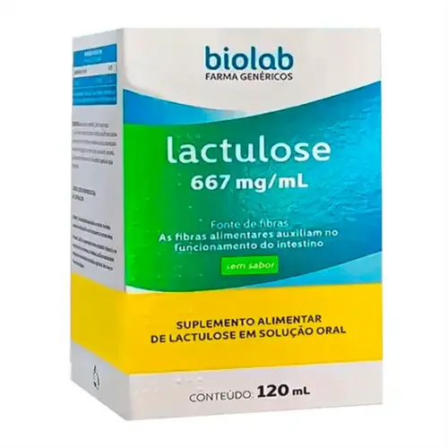 LACTULOSE 667MG/ML XAROPE 120ML GENERICO BIOLAB SEM SABOR LACTULOSE