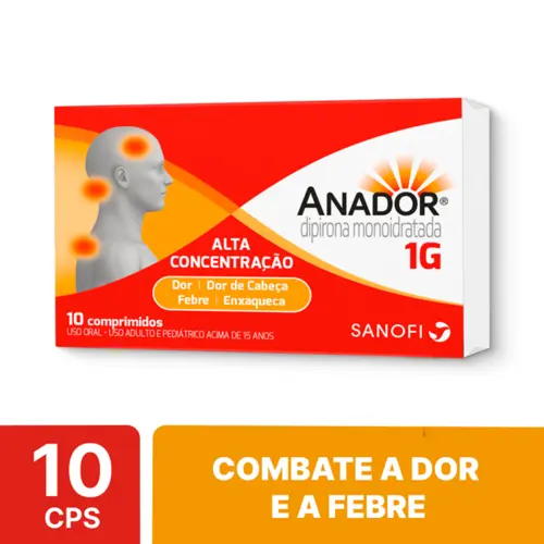 ANADOR 1GR 10 COMPRIMIDOS DIPIRONA MONOIDRATADA