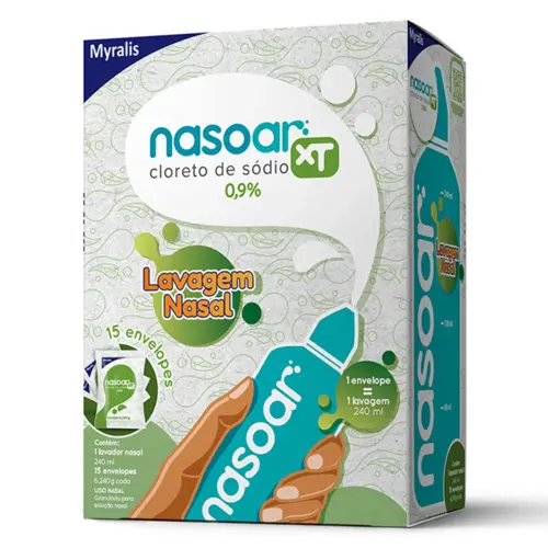 NASOAR 15 ENVELOPES + LAVADOR NASAL 240ML SODIO CLORETO