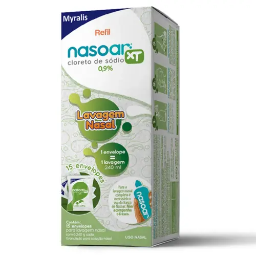 NASOAR XT 15 ENVELOPES DE REFIL SODIO CLORETO