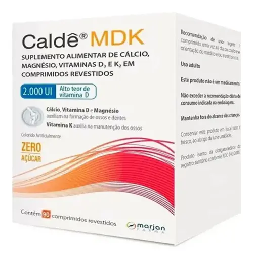 CALDE MDK 2.000UI 90 COMPRIMIDOS CALCIO + MAGNESIO + VITAMINA K2 + VITAMINA D