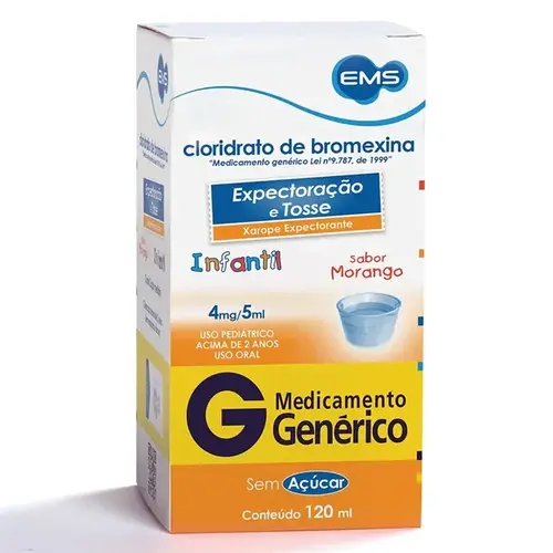 BROMEXINA XAROPE PEDIATRICO 4MG/5ML 120ML GENERICO EMS BROMEXINA