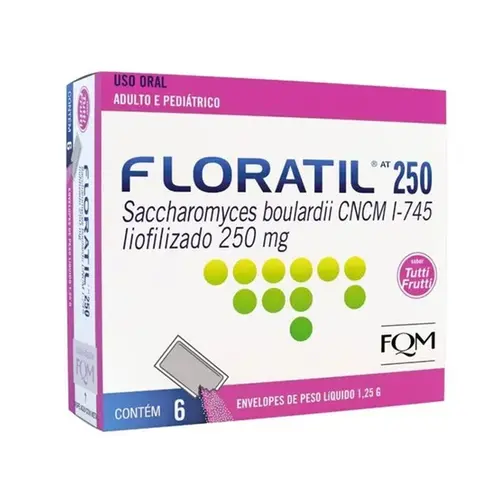 FLORATIL AT 250MG 6 ENVELOPES SACCHAROMYCES BOULARDII